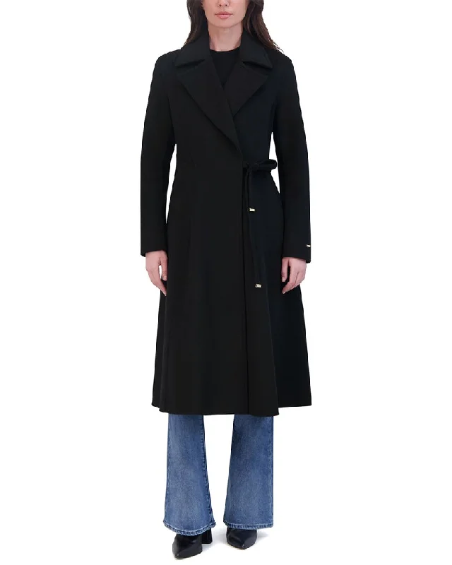 Tahari Wool-Blend Wrap Coat