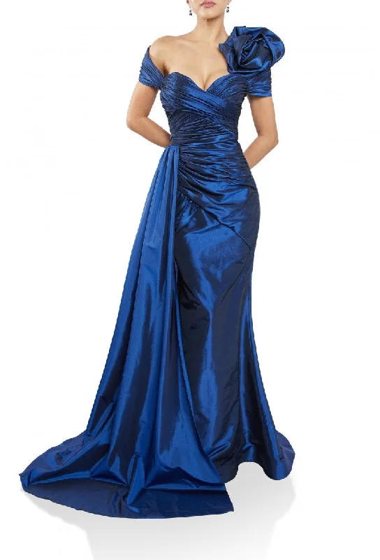 Terani Couture 242M3371 Long Formal Metallic Evening Gown