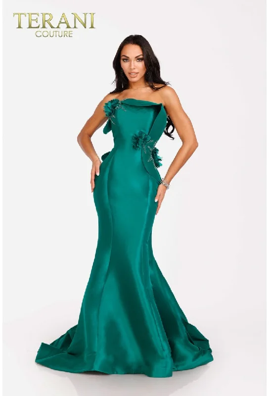 Terani Couture 231E0308 Long Formal 3D Floral Prom Mermaid Dress