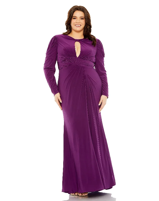 Mac Duggal 77119 Plus Size Long Sleeve Formal Dress