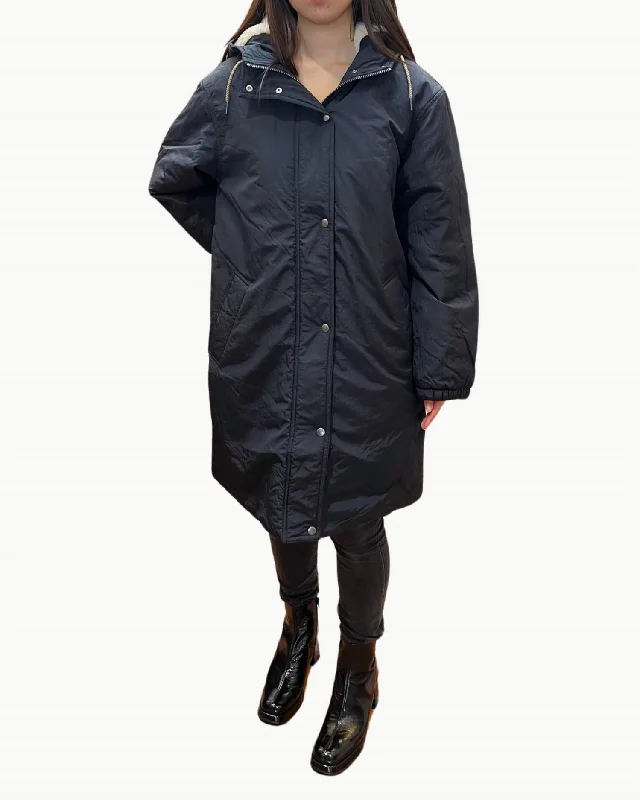 Venlo Woven Coat In Navy