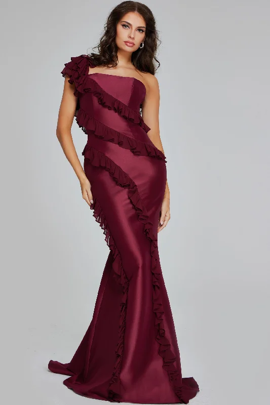 Jovani 40751 Long Fitted Formal Ruffle Prom Dress