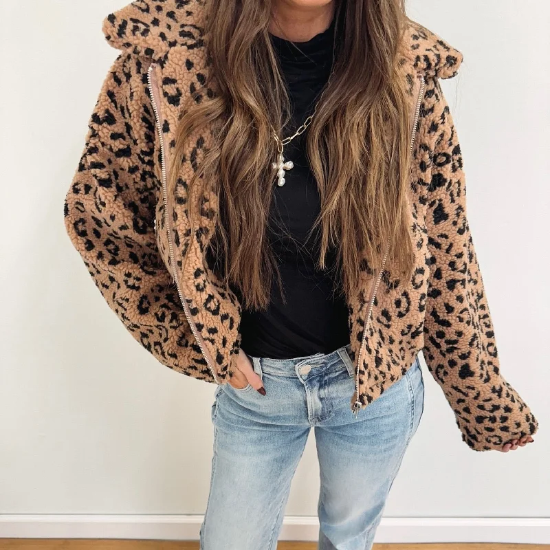 Cheetah Sherpa Jacket