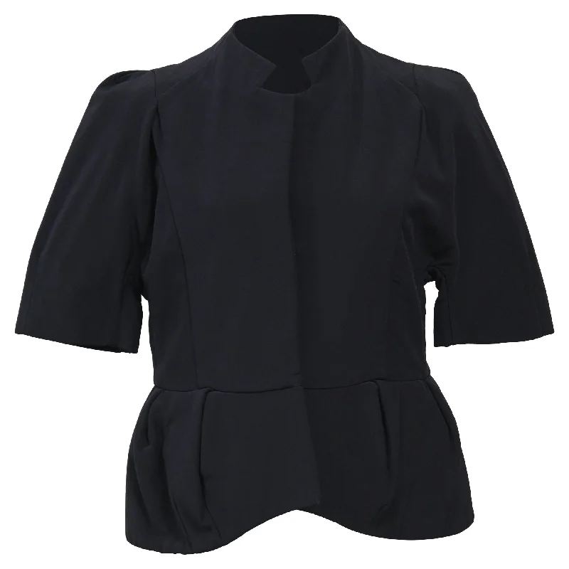 Marni Peplum Evening Jacket in Navy Blue Silk