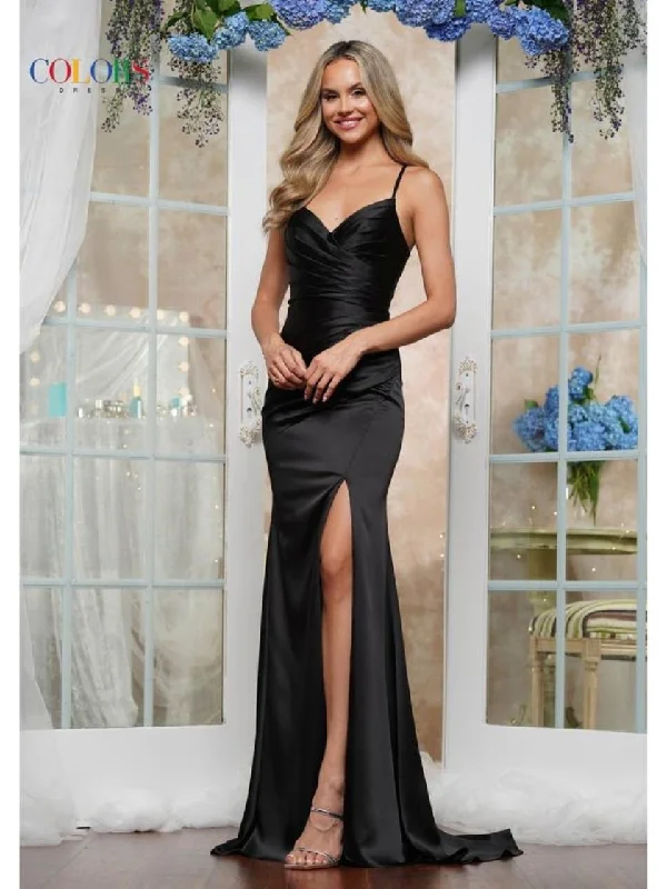 Colors 3530 Fitted Formal Long Evening Prom Dress