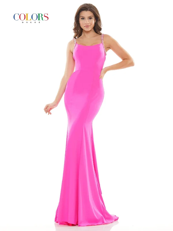 Colors 2695 Colors Long Formal Fitted Prom Dress