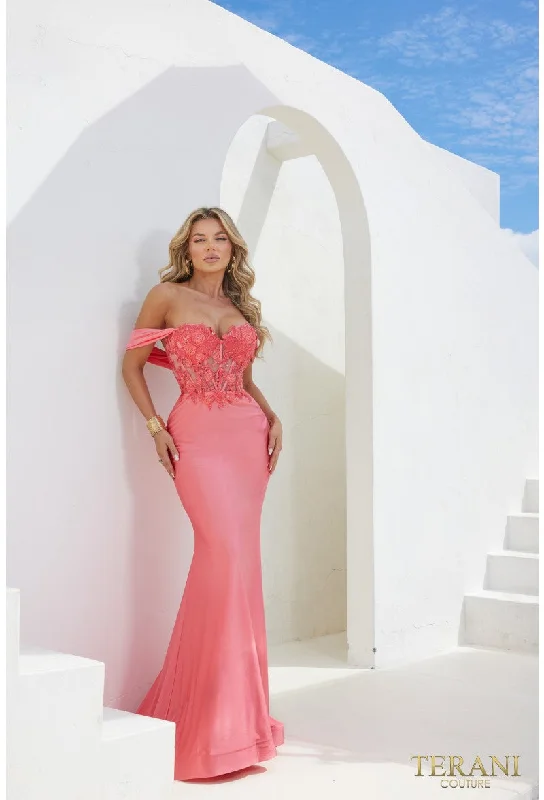 Terani Couture 241P2250 Long Fitted Prom Formal Gown