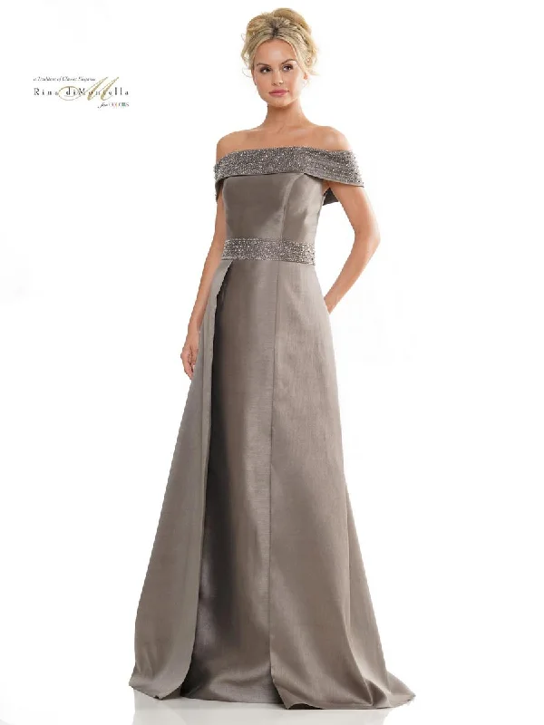 Rina di Montella RD2979 Overskirt A Line Long Formal Gown