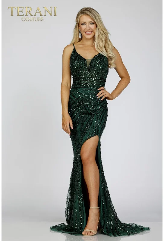 Terani Couture 231E0516 Long Sequin Prom Formal Fitted Dress