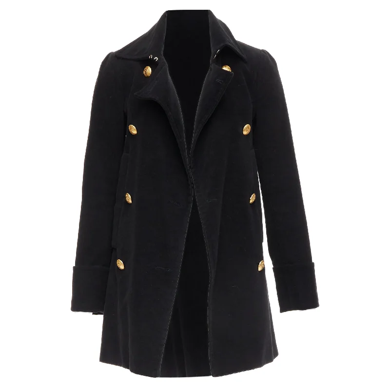 Alexander Mcqueen MCQ Cotton Gold Buttons Double Breast Coat