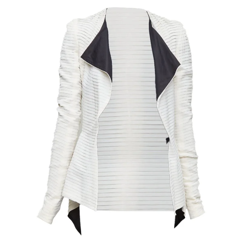 Gareth Pugh Runway plisse silk draped biker