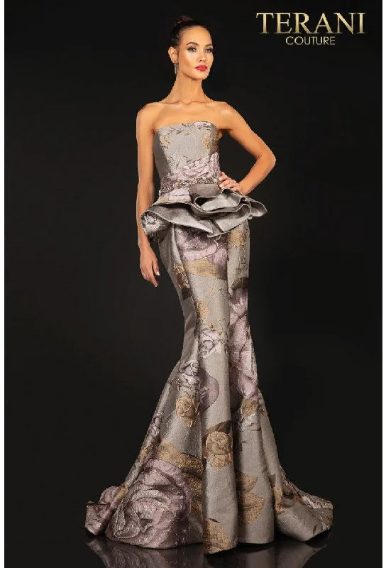 Terani Couture 2011E2097 Long Formal Printed Dress