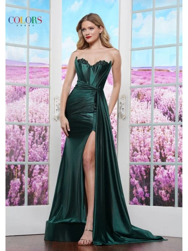 Colors 3525 Fitted Formal Evening Long Prom Dress