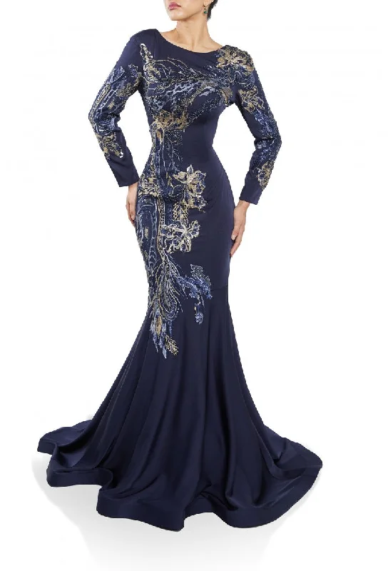 Terani Couture 242M3331 Formal Long Sleeve Mermaid Dress