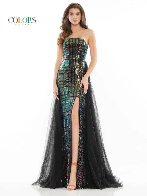 Colors G1077 Colors Prom Long Strapless Formal Dress