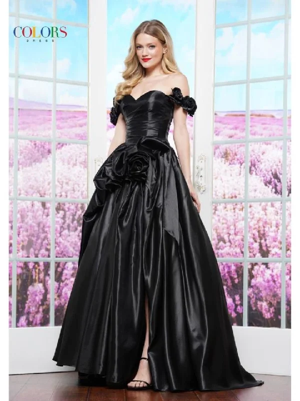 Colors 3521 Long Ball Gown Formal Evening Prom Dress