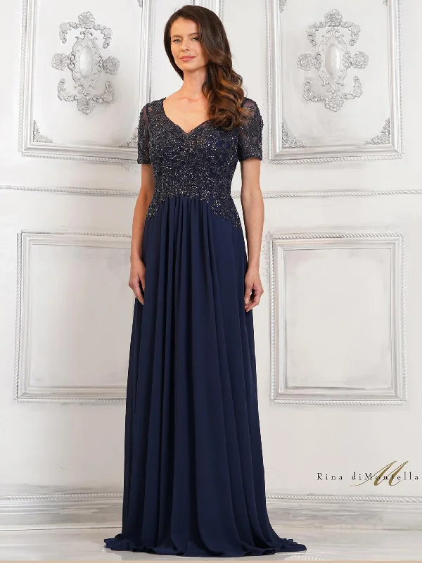 Rina di Montella RD2940 Mother of the Bride A Line Long Formal Dress