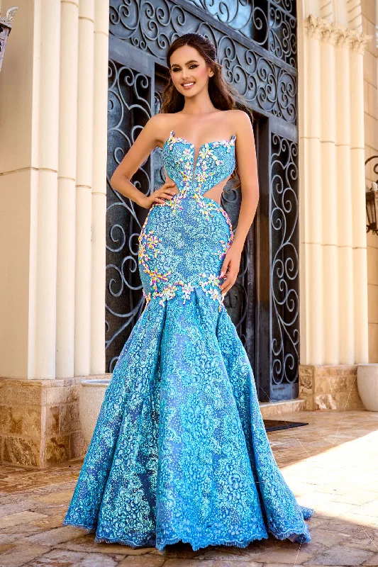 Portia and Scarlett PS24089 Formal Long Prom Cutout Dress