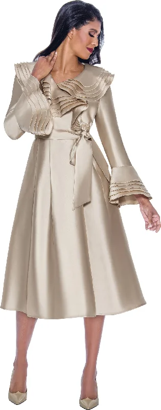 Divine Apparel DN12281 Long Sleeve Formal Midi Length Dress