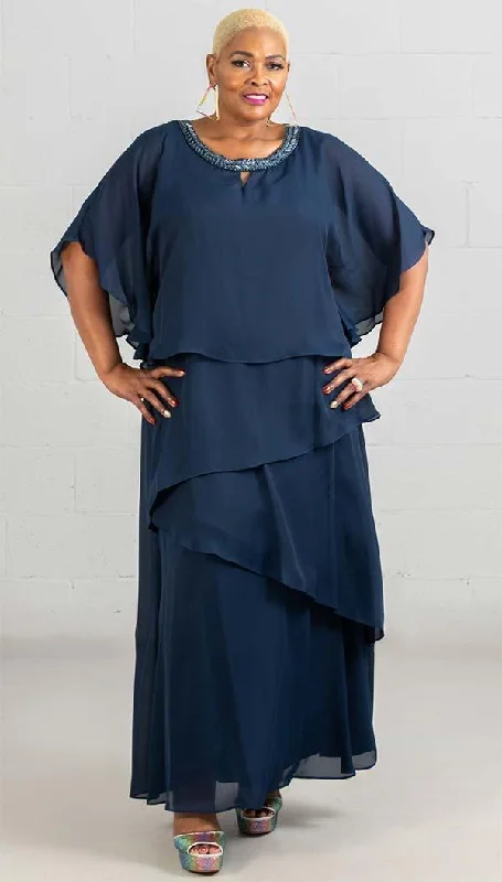 Le Bos Long Plus Size Formal Chiffon Dress Sale 27804