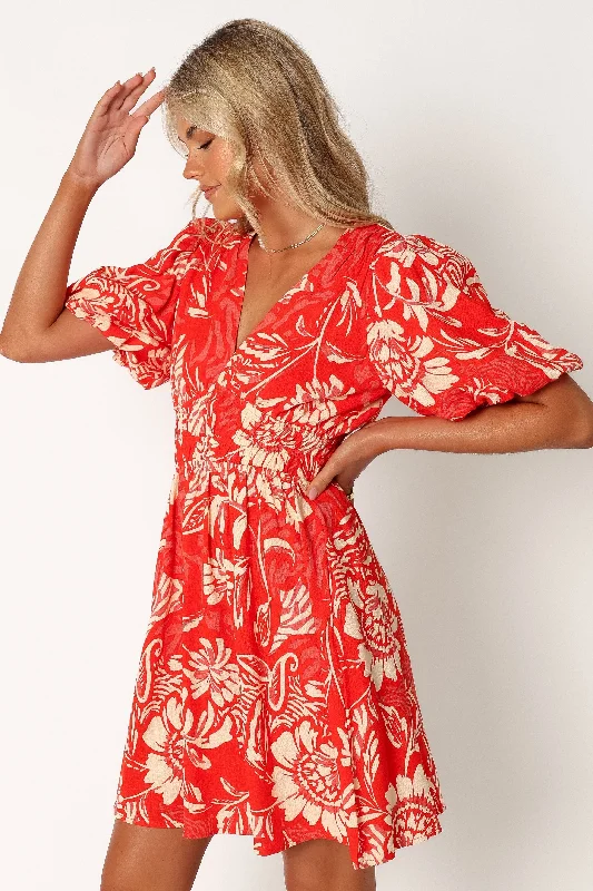 Unmissable Offer Lochi Mini Dress - Red Floral
