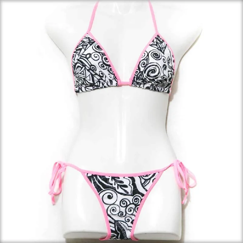 Black & White Triangle Bikini Set