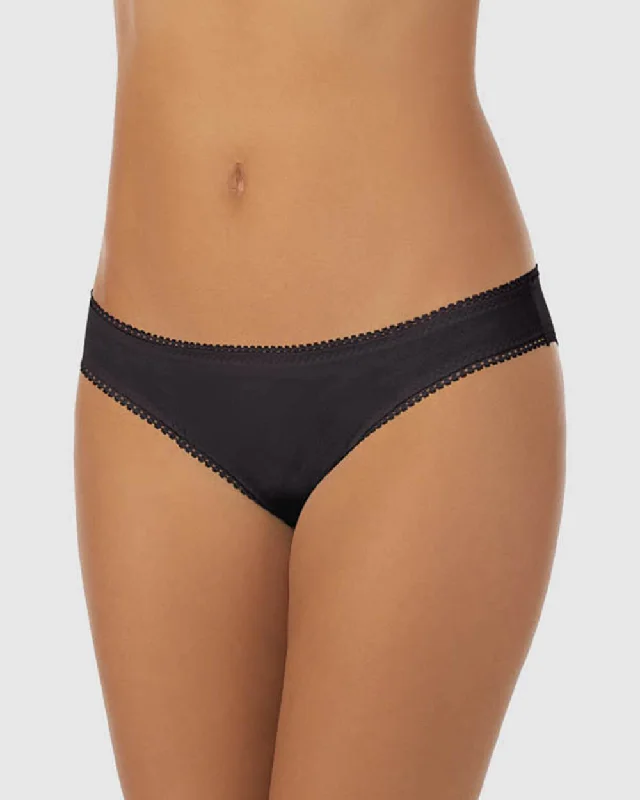 Cabana Cotton Hip Bikini Underwear - Black