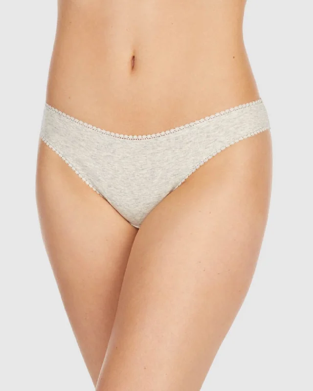 Cabana Cotton Hip Bikini Underwear - Heather Grey