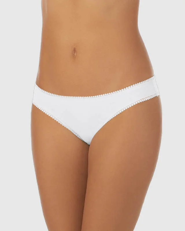 Cabana Cotton Hip Bikini Underwear - White