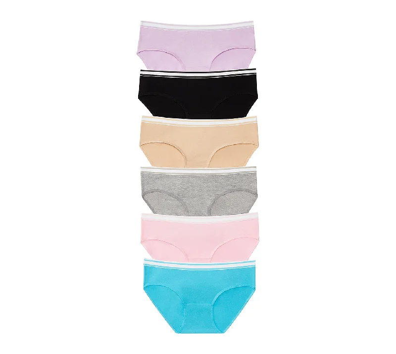 Nabtos Women's Cotton Underwear Hipster Panties (Pack of 6)