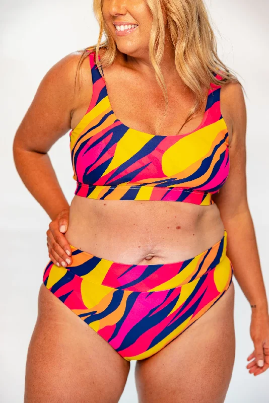 Ginger Bikini Bottom - Sunset Stripe