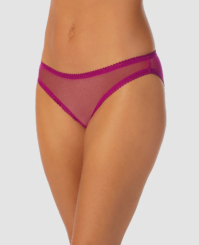 Gossamer Mesh Hip Bikini Underwear - Purple Wine