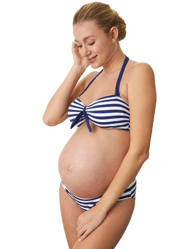 Rimini Blue Stripe  Bikini Set Maternity Swimsuit