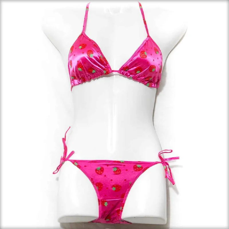 Strawberry Hot Pink Bikini Set