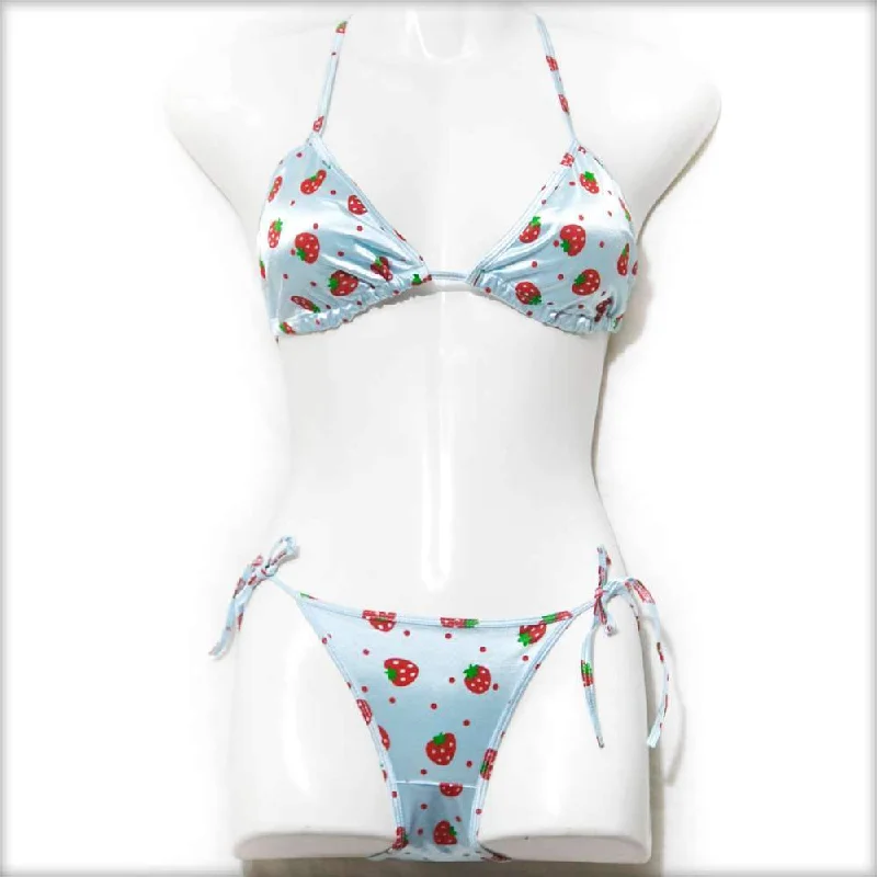 Strawberry Sky Blue Bikini Set